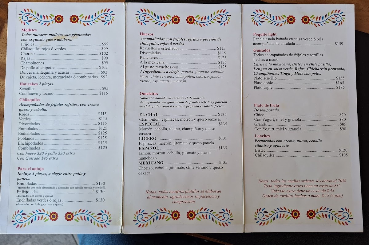 Menu El Chal Restaurante-1